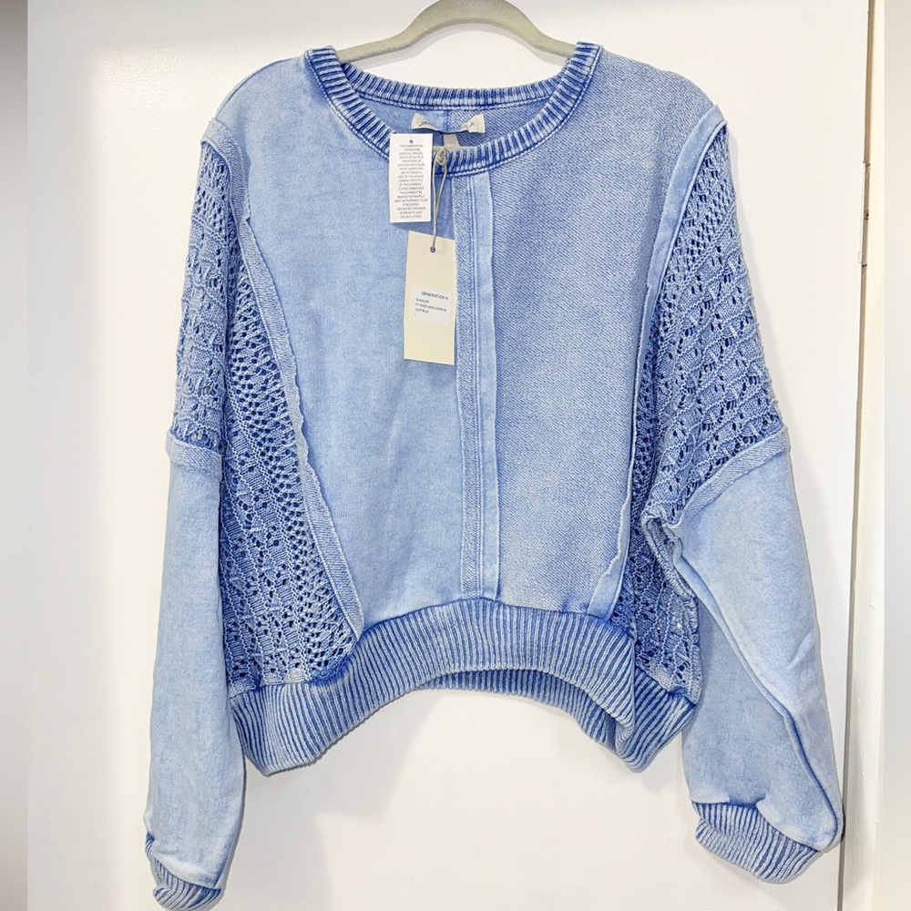Blue Long Sleeve Women's Top